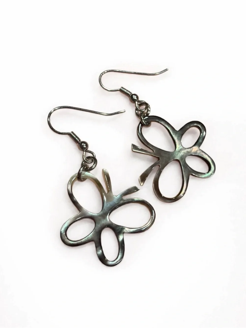 Black lip Shell Butterfly Earrings